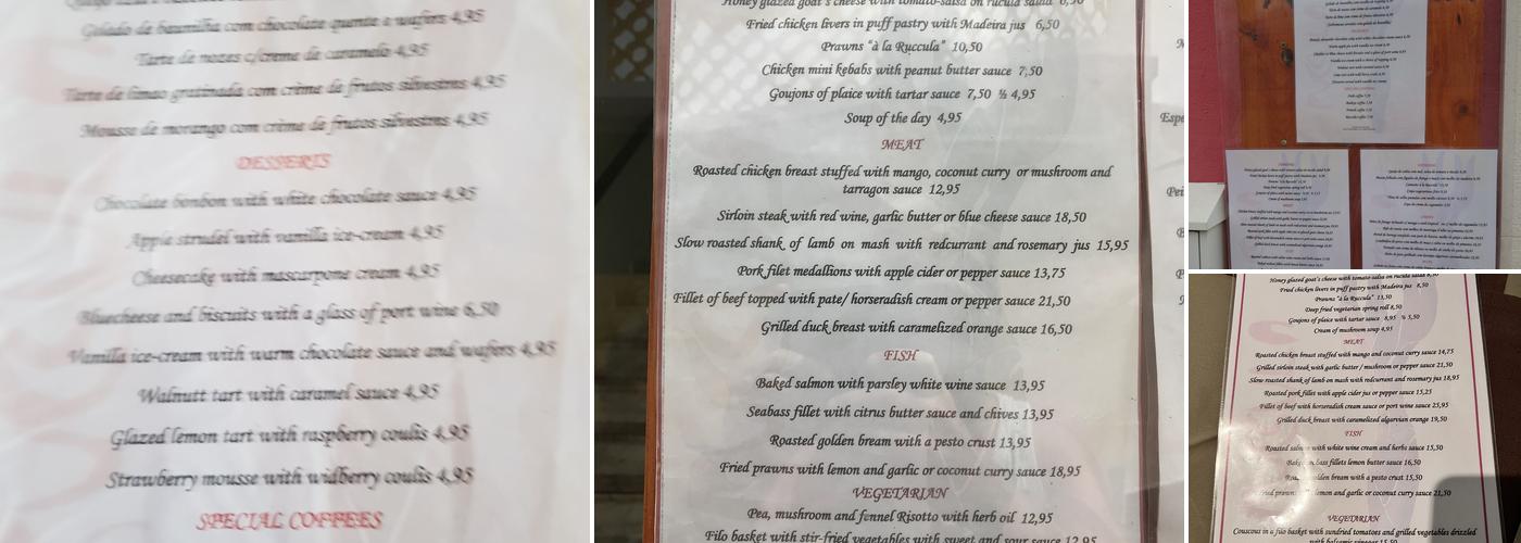 Ruccula Menu