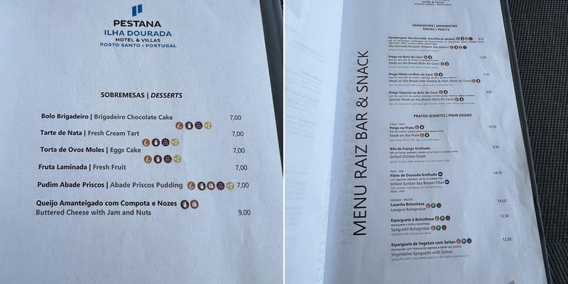 Terrius Restaurant Menu