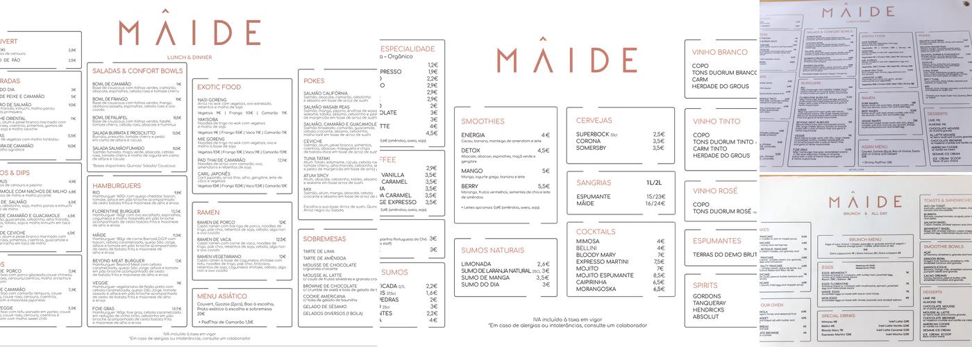 Mâide Menu