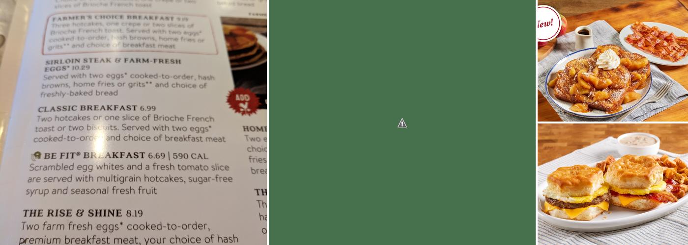 Bob Evans Menu