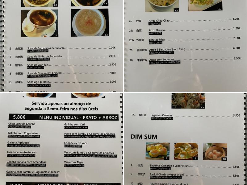Restaurante Chinês Fulin Menu