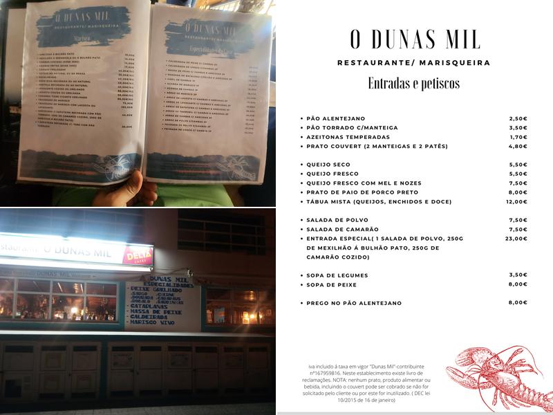 O Dunas Mil Menu