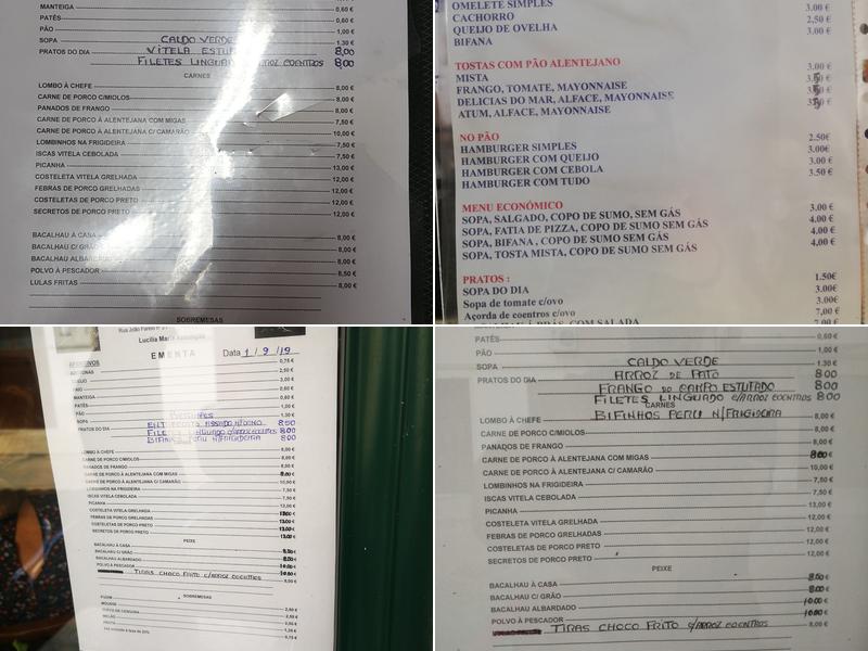 Passarinho Menu