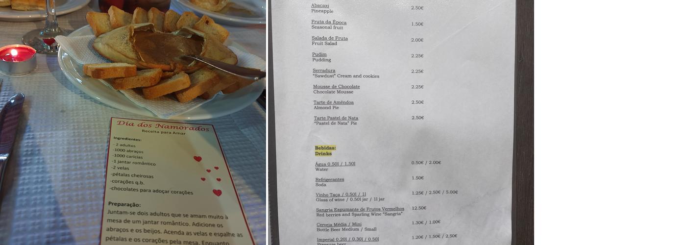 Taberna Mercearia Sebastião Menu