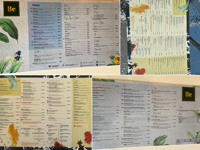 Be Comporta Menu