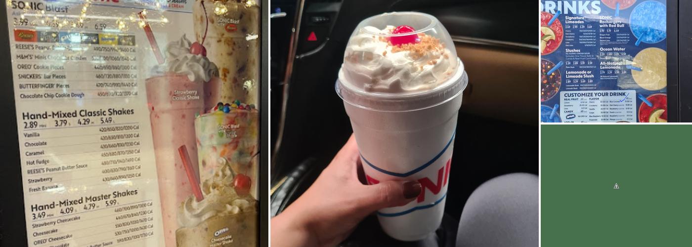 Sonic Drive-In Menu