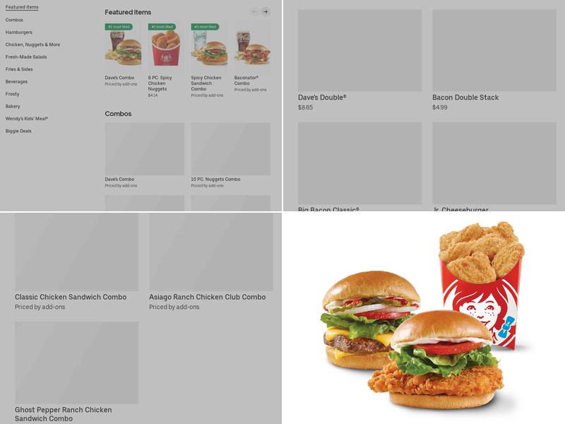 Wendy's Menu