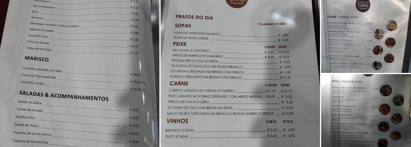 Giro Menu