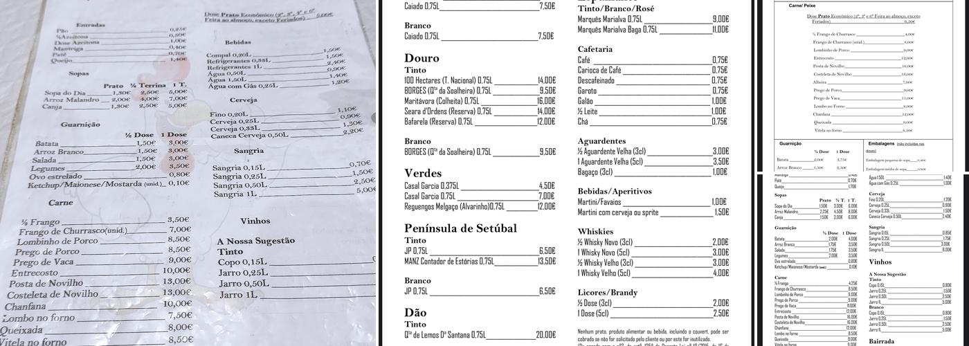 Frango Malandro Menu