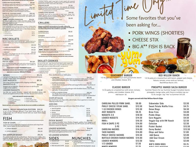 Red Willow Catering and Red Willow On Main Menu