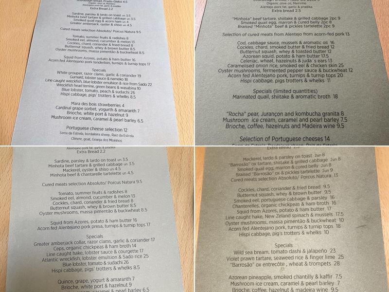 Prado Menu