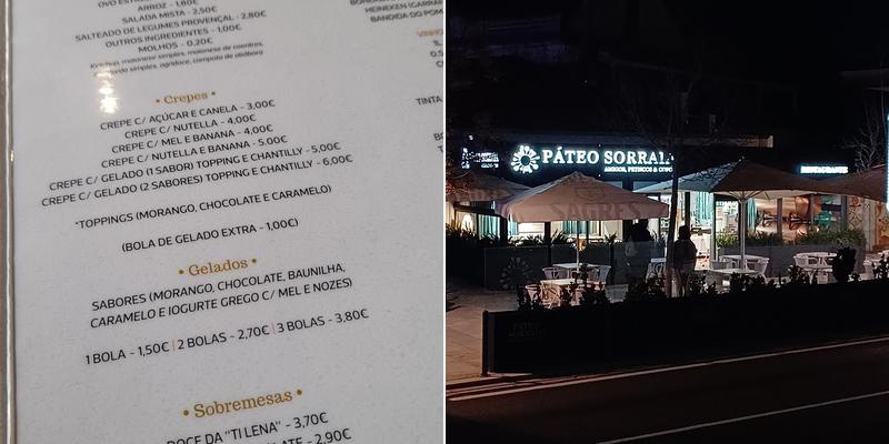 Páteo Sorraia Menu