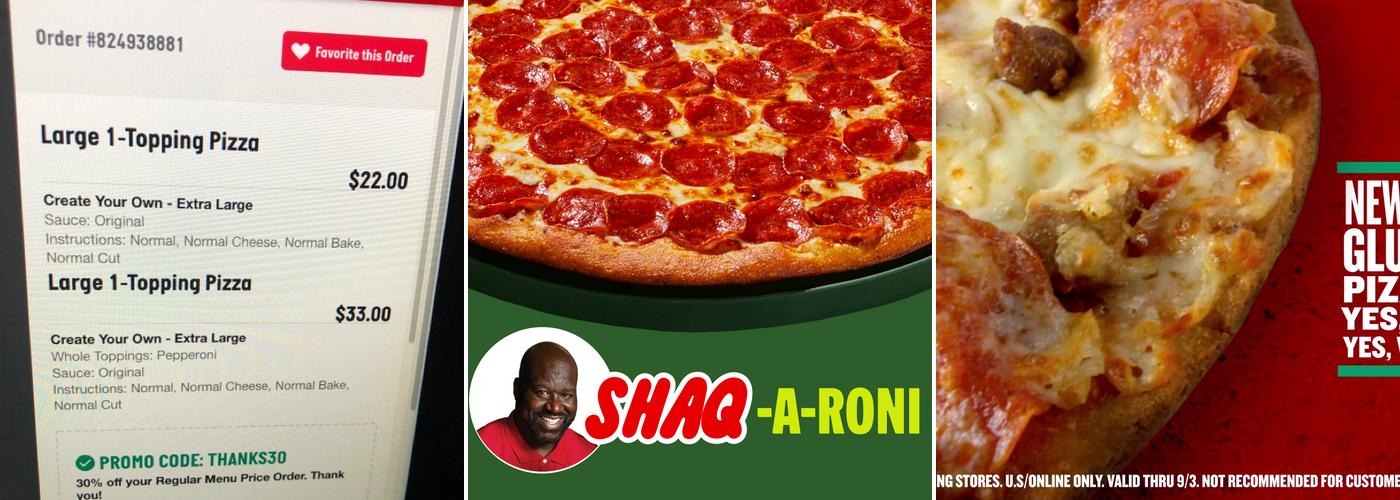 Papa Johns Pizza Menu