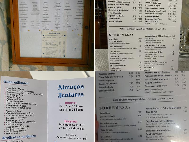 Tertúlia du Gaivoto Menu