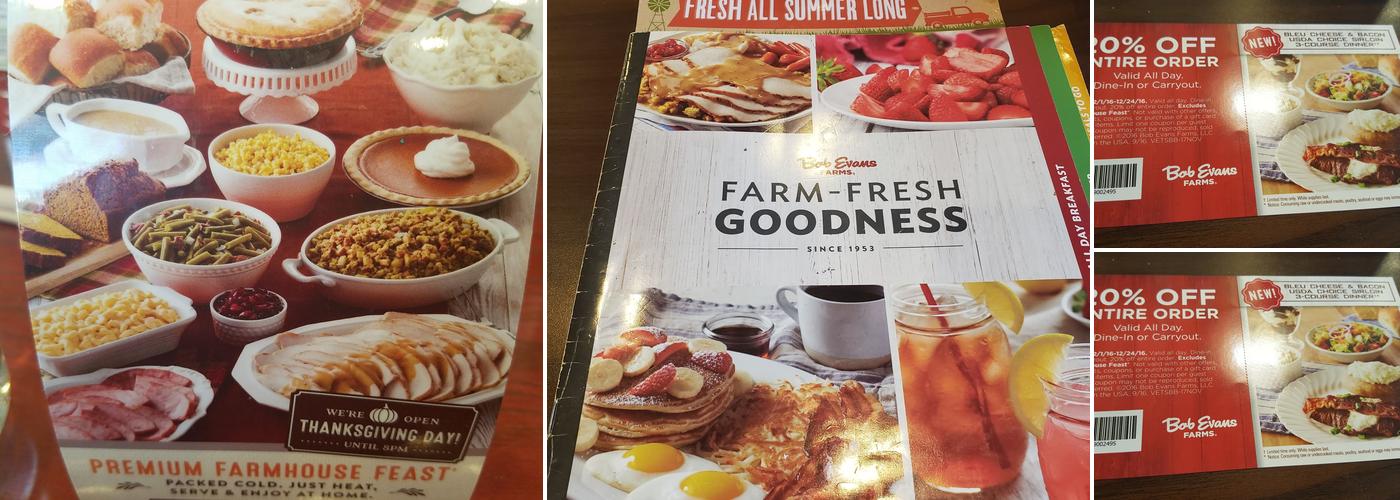 Bob Evans Menu