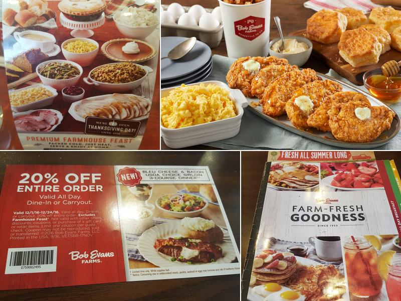 Bob Evans Menu