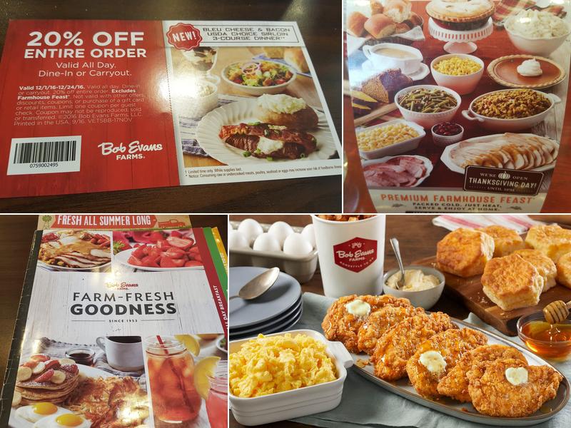 Bob Evans Menu