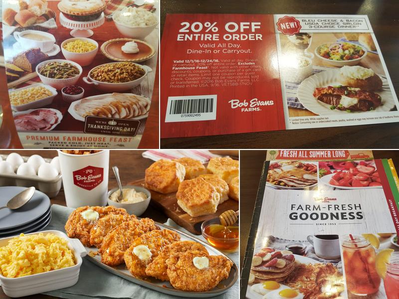 Bob Evans Menu