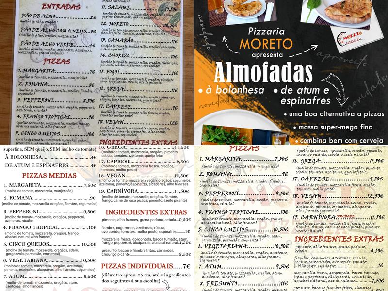 Restaurante Moreto Menu