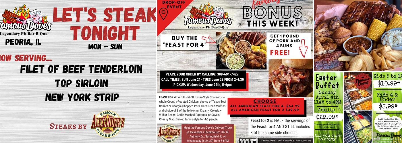 Famous Dave's Bar-B-Que Menu