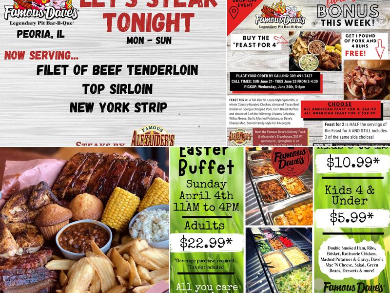 Famous Dave's Bar-B-Que Menu