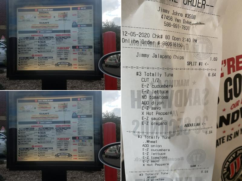 Jimmy John's Menu