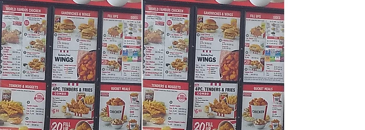 KFC Menu