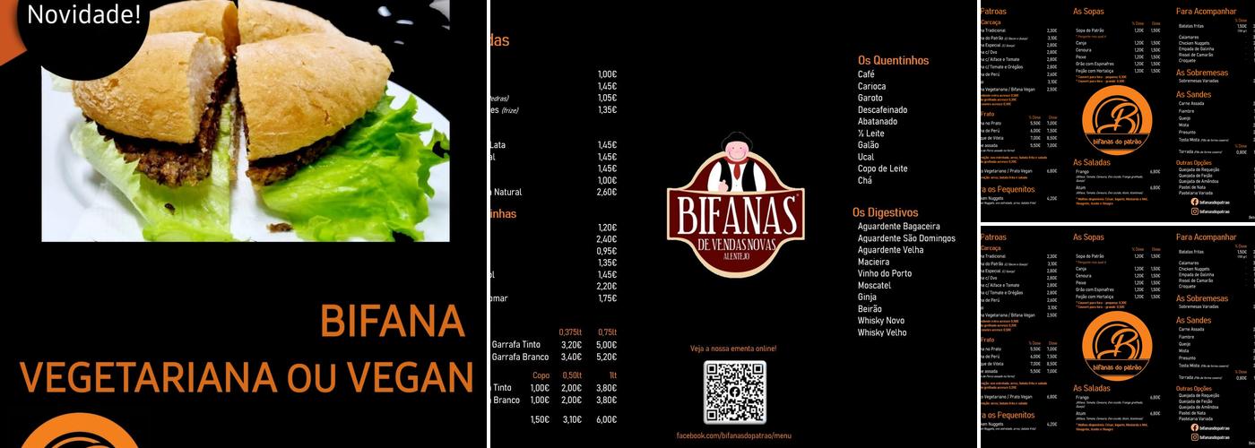 Bifanas do Patrão Menu