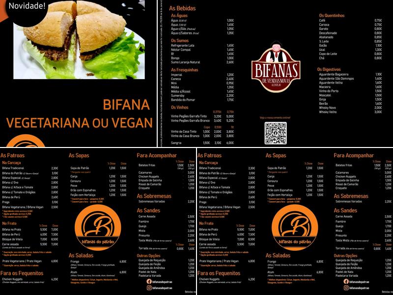 Bifanas do Patrão Menu