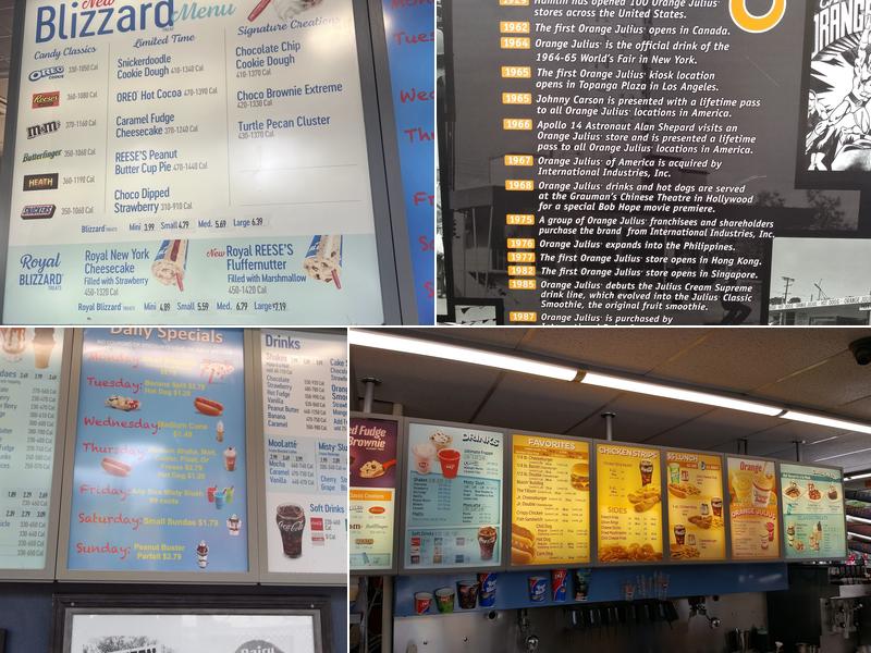Dairy Queen Store Menu