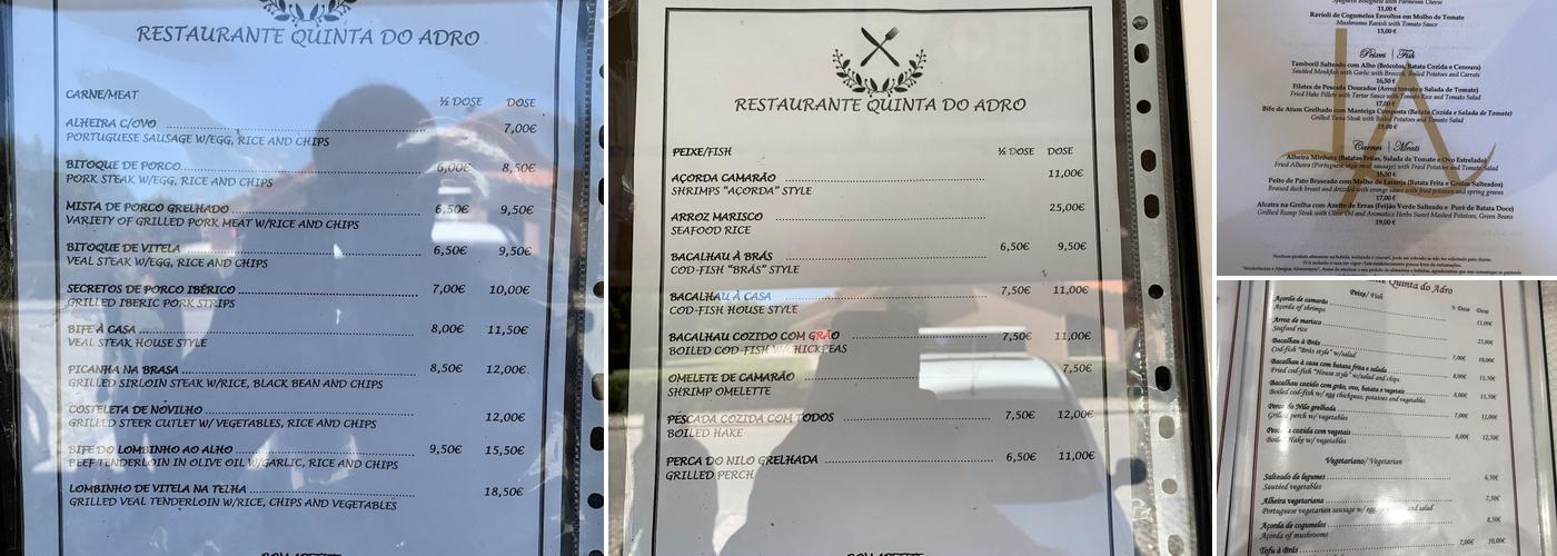 Quinta do Adro (Restaurante Quinta do Adro) Menu