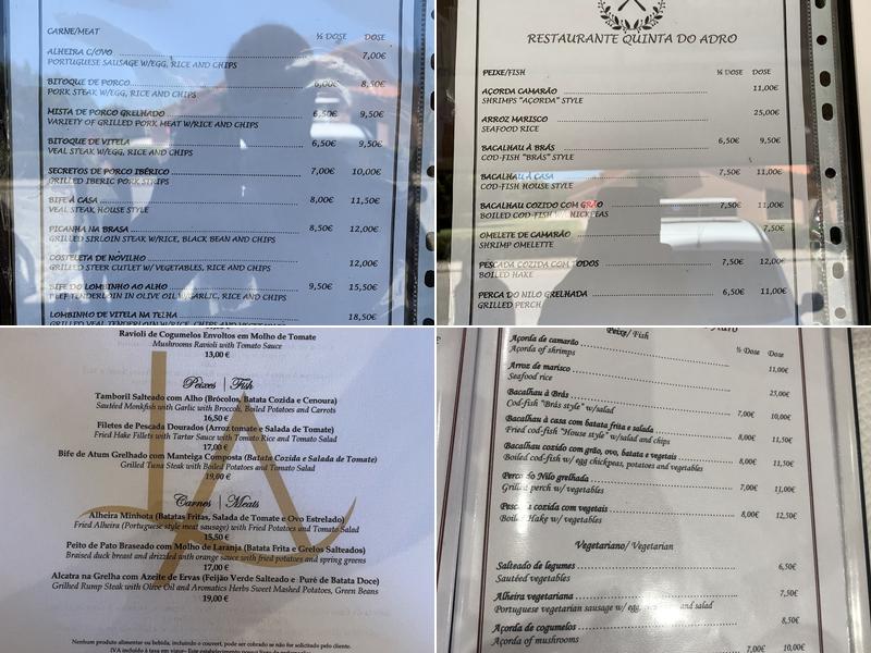 Quinta do Adro (Restaurante Quinta do Adro) Menu