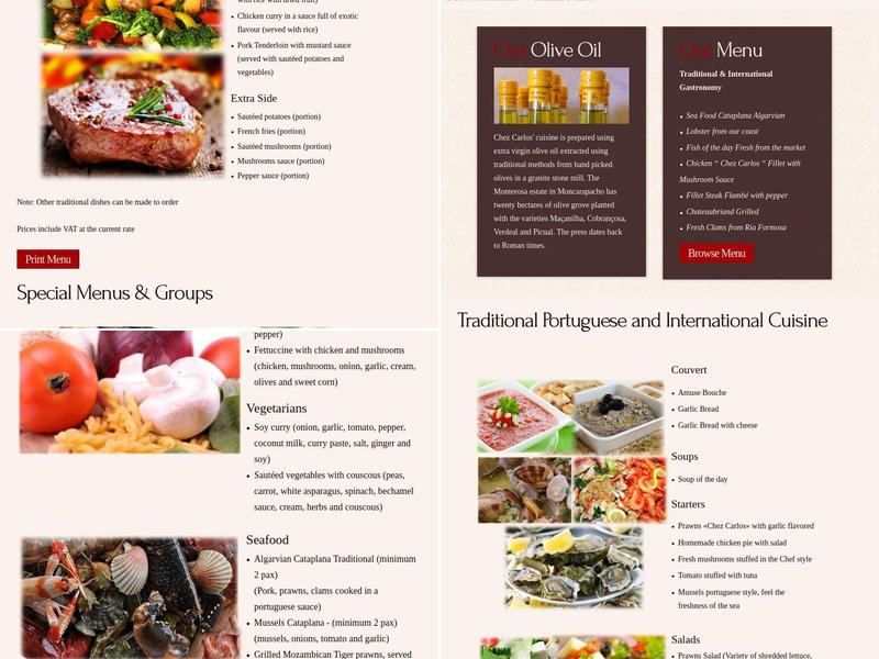 Chez Carlos Restaurant Menu