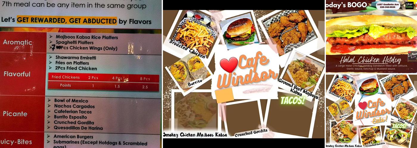 Cafe Windsor Eats Menu