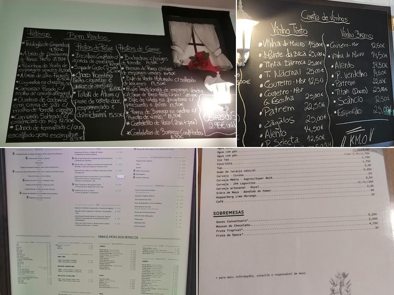 Pátio dos Petiscos Menu