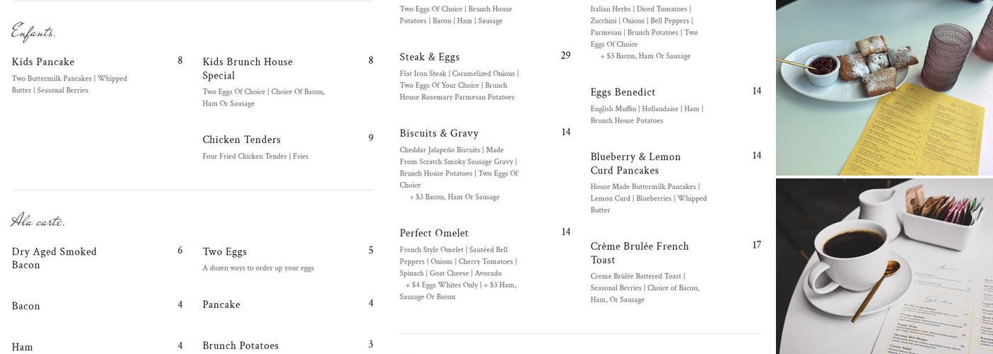 Marmalade Brunch House Menu