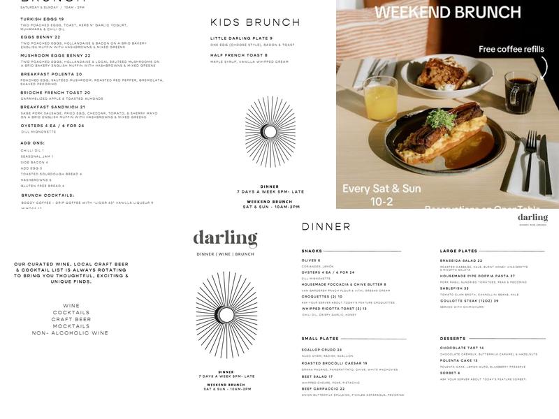 Darling Menu