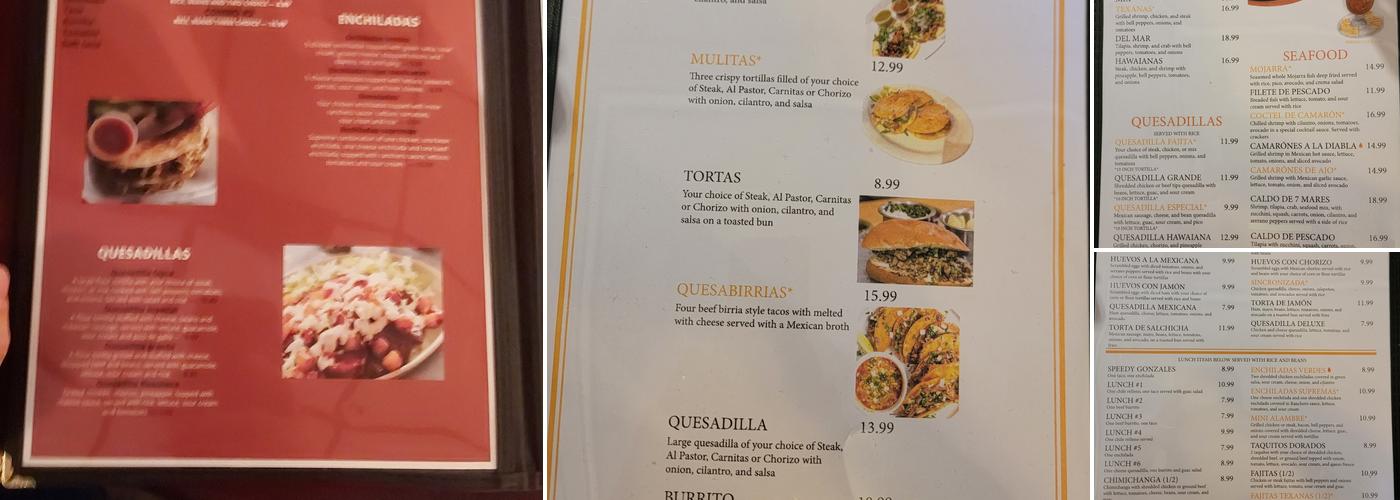 Celayense Restaurant Menu