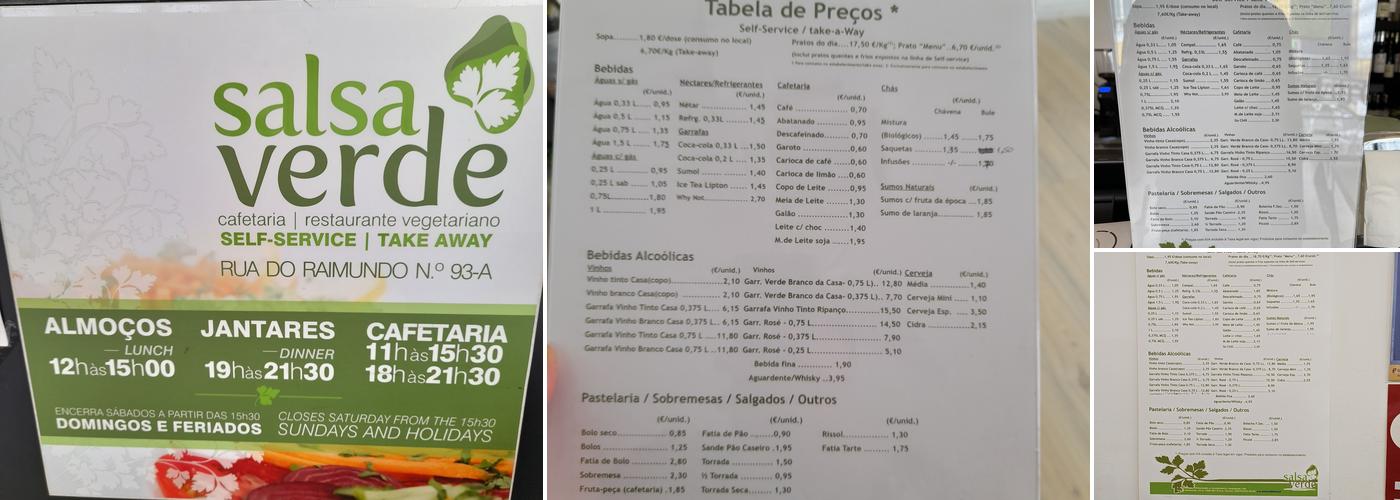 Salsa Verde Menu