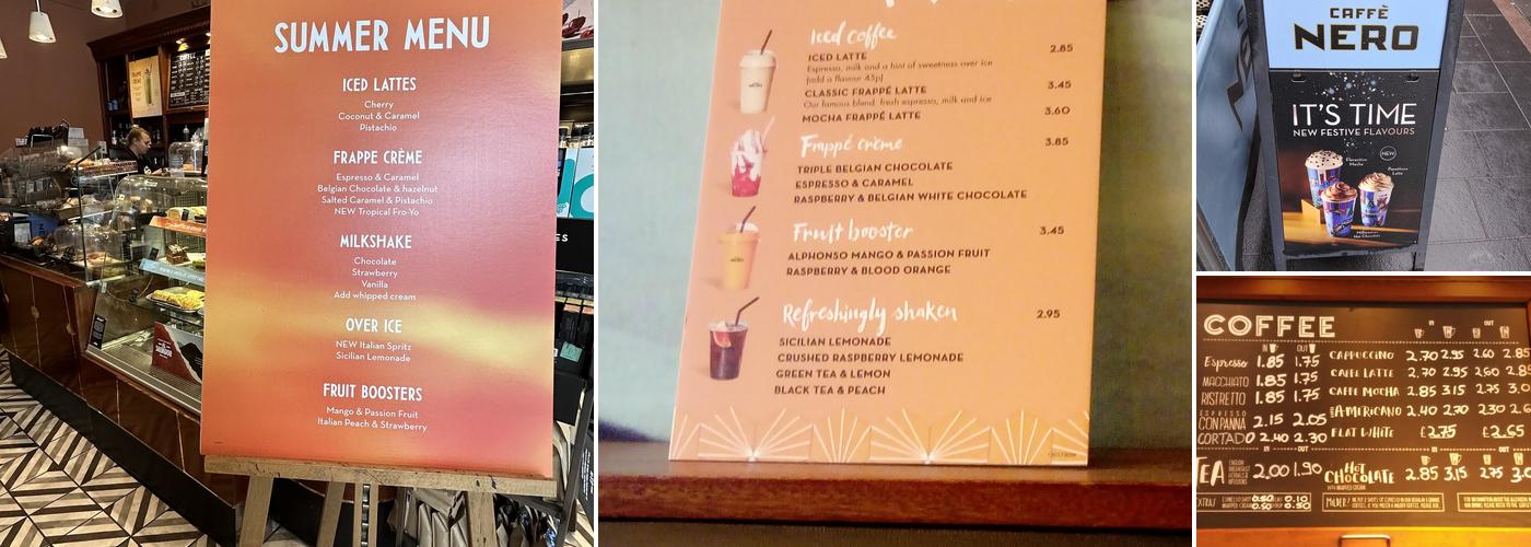Caffè Nero Menu