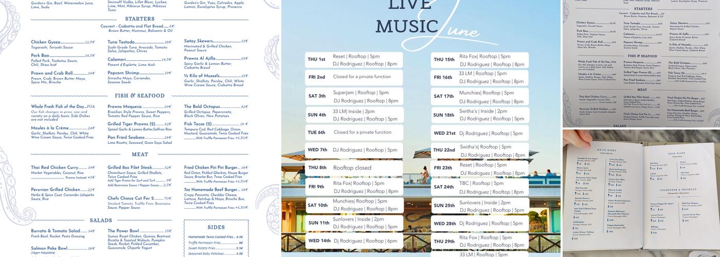 The Bold Octopus Menu