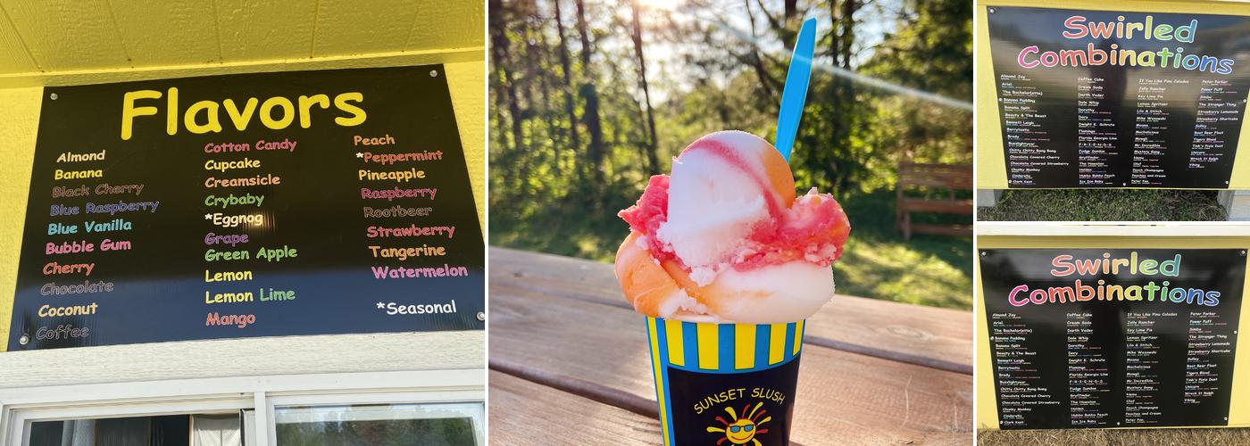 Sunset Slush Menu
