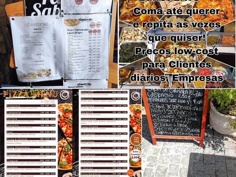 Central Café Pizzaria Menu