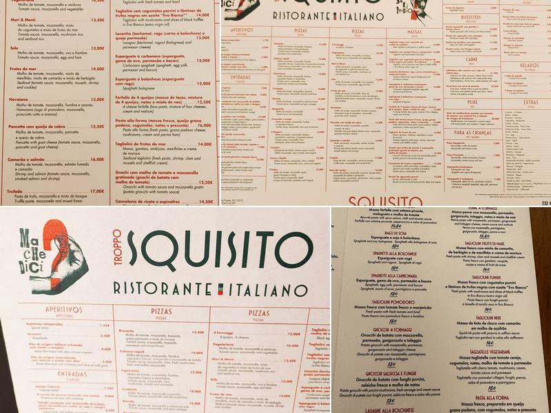 Squisito Menu