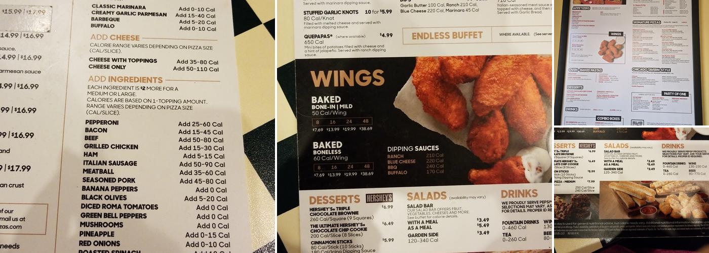 Pizza Hut Menu
