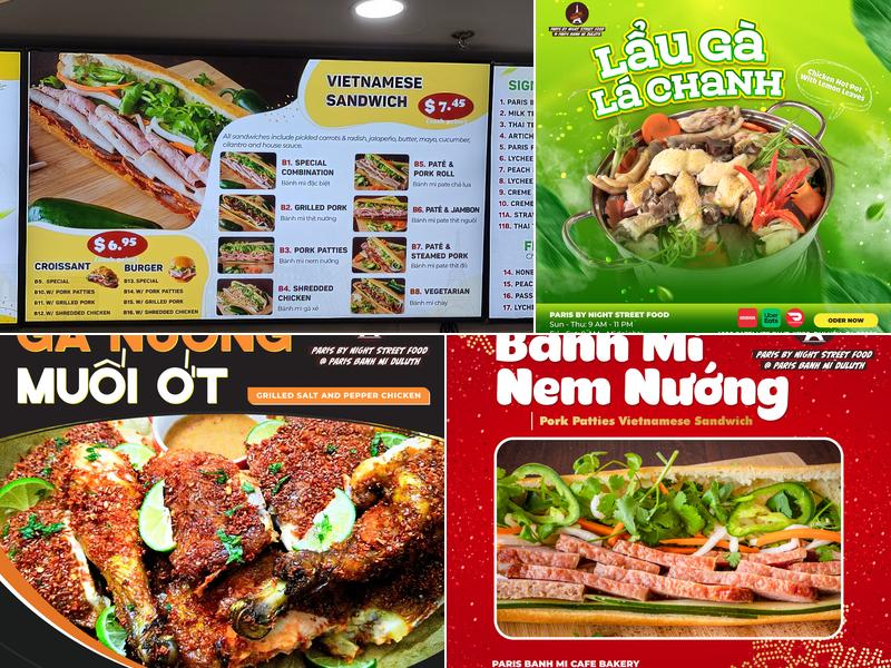 Paris Banh Mi Duluth / Paris By Night Street Food & Lounge Menu