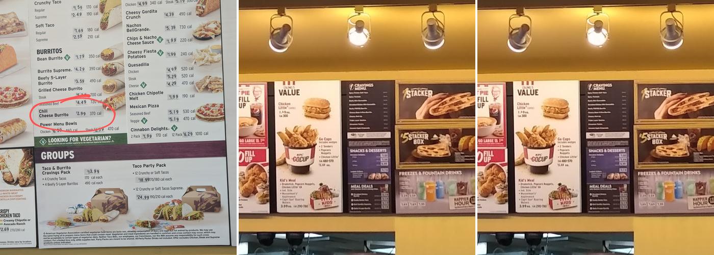 Taco Bell Menu