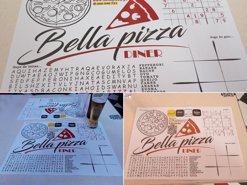 Bella Pizza Diner Menu