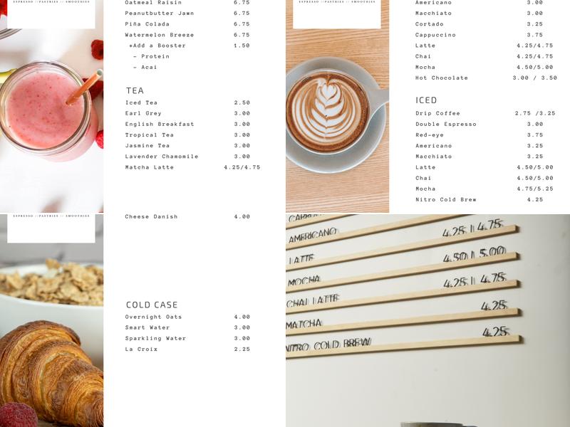 Top Hat Coffee Lounge Menu