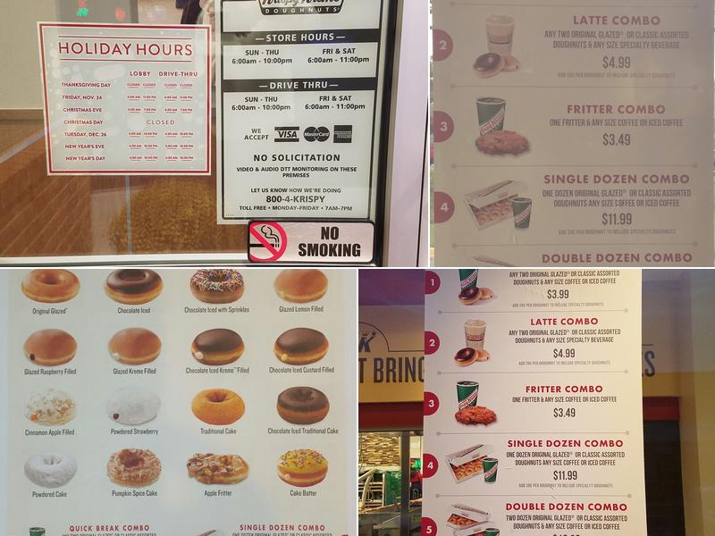 Krispy Kreme Menu
